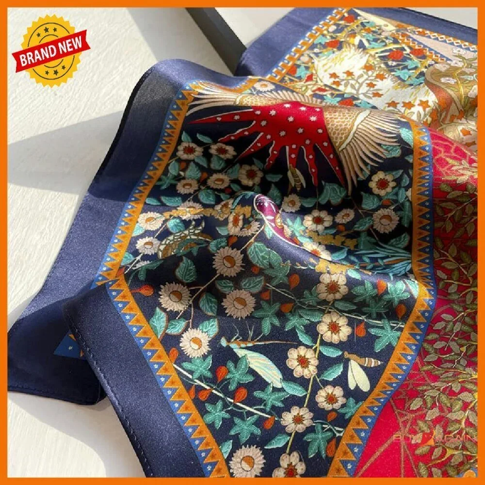 27x27 Mulberry Silk Square Scarf Versatile Fashion Accessory